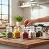 120ml Airtight Jar for Spices Herbs DIY Wedding Gift + Glass Lid