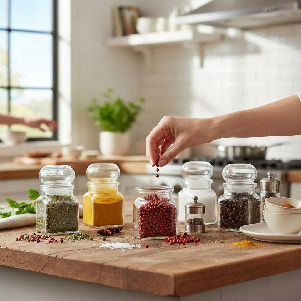 120ml Airtight Jar for Spices Herbs DIY Wedding Gift + Glass Lid