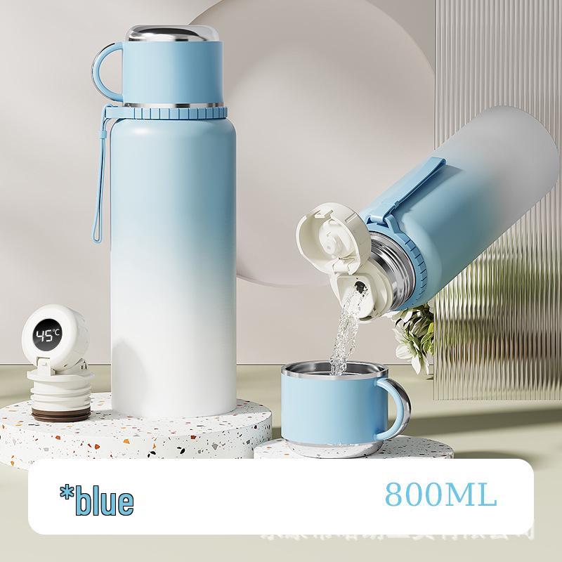 Изолированная бутылка для воды из нержавеющей стали 316 с двойными крышками и ситечком для чая для использования на открытом воздухе