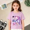 T-Shirts Girls Children's Girl Cartoon Printed Casual T-Shirt T Fashion Comfortable Short Sleeve Children's Clothing Top
