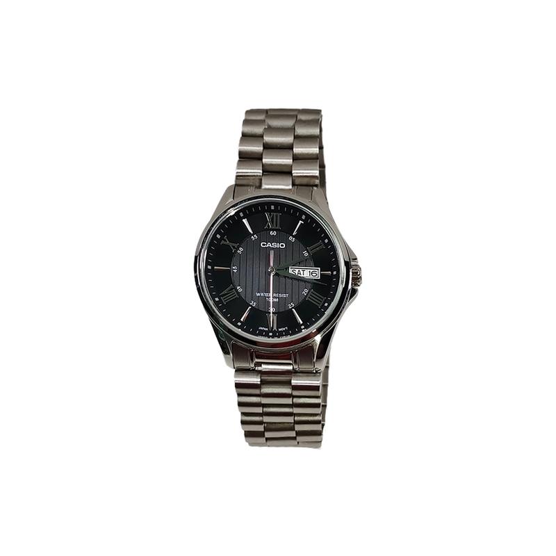 Casio Индивидуальные часы модифицированная серия модный тренд водонепроницаемые 100 метров Кварцевые Стальной ремешок мужские часы MTP-1384D-1A(Watch1100-GaiZhuang-MoYin)