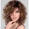 Ladies Blonde Brown Short Wigs Curly Women Natural Fluffy Wig Synthetic Hair With Bangs Heat Resistant Wig For Daily Use Cosplay