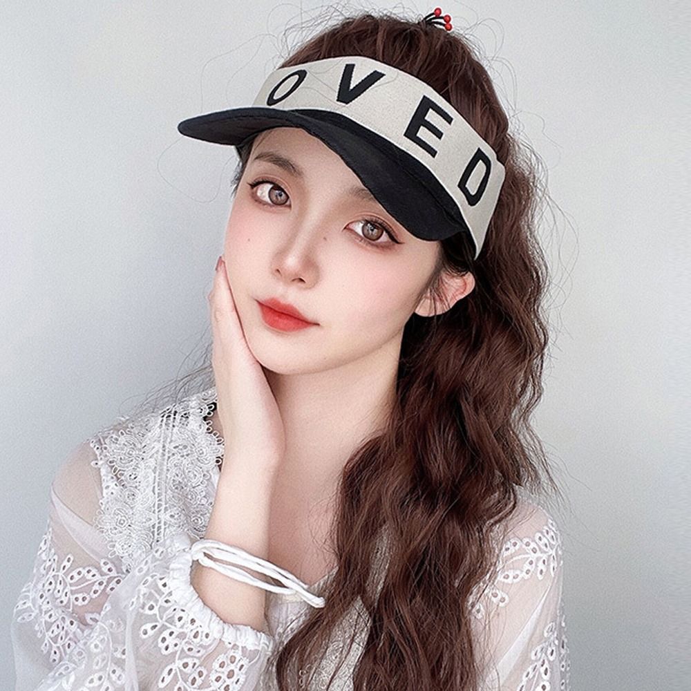 Термостойкая искусственная волокнистая шапка для волос, длинный волнистый конский хвост, солнцезащитная шапка, козырек от солнца, кепка-бейсболка с париком