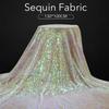 100*130cm Glitter Embroidery Sequin Fabric DIY Stage Clothes Skirt Wedding Dress Background Decor Pink Sparkle Sequin Fabric