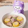 Air-Blowing Attachmen Food Cooling Fan Cute Cartoon Design Mini Clip on Fan  Travel Use