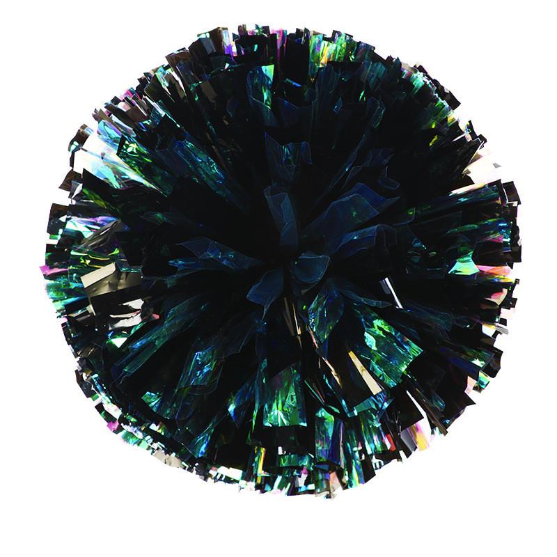 Женские разноцветные помпоны для черлидинга, шарики для черлидинга, черные и синие, золотые, серебряные, красные, зеленые, танцевальные аксессуары для черлидинга