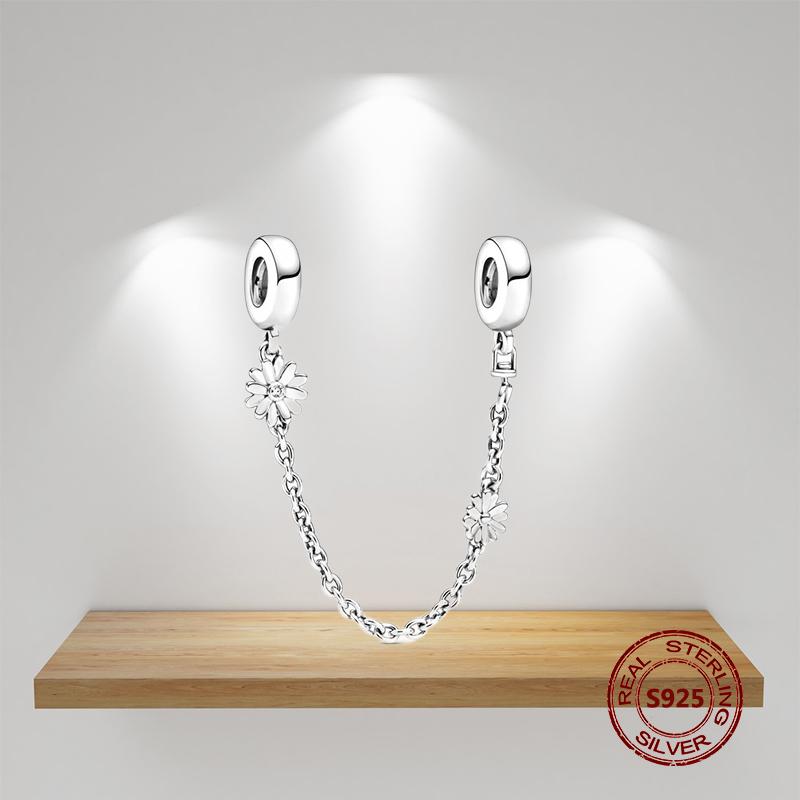 Новая цветочная цепочка безопасности круглая подвеска бусина подходит оригинальный браслет подвеска звезда луна бабочка DIY ювелирные изделия для женщин