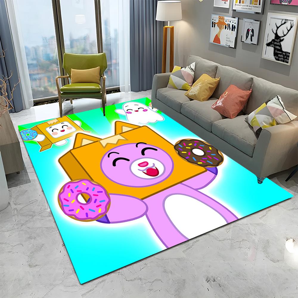 Счастливый Фокси Бокси и Роки Ланкибокс Ковер-ковер для дома, гостиной, спальни, дивана, придверный коврик, декор, детский ковер, нескользящий коврик для пола