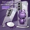 Милый 3D Кролик Макияж Зеркало Подставка Покрытие Чехол Для Samsung Galaxy S23 Ultra S22 Plus 5G S21 S20 FE Защитная Задняя Крышка S 23 22