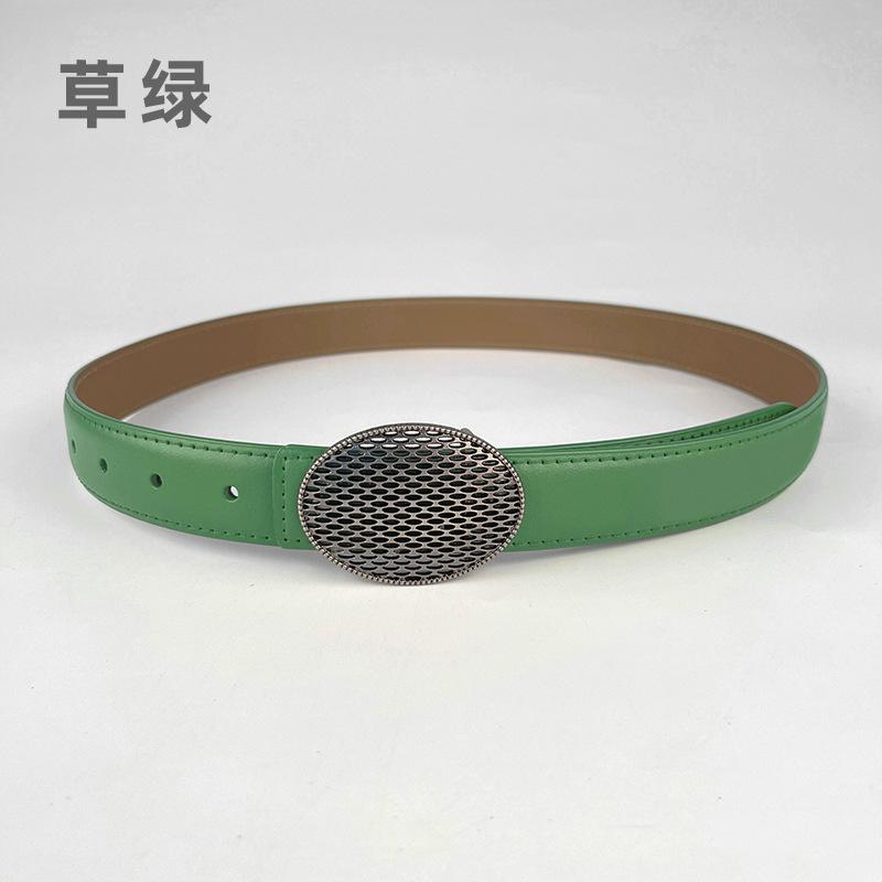Leather Women'S Belt Cowhide Simple Match Casual Pants Jeans Women'S Pin Buckle Belt