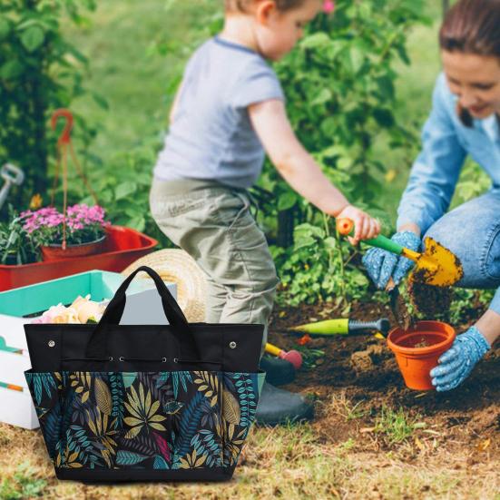 Садовая сумка для инструментов Yousheng с 9 карманами, водонепроницаемая, прочная, оксфордская, садовая сумка, большая вместимость, сумка-органайзер для садовых инструментов, сумка для хранения