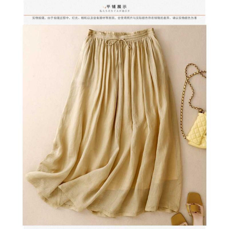 Свободная двухслойная юбка с эластичной талией и широкими штанинами