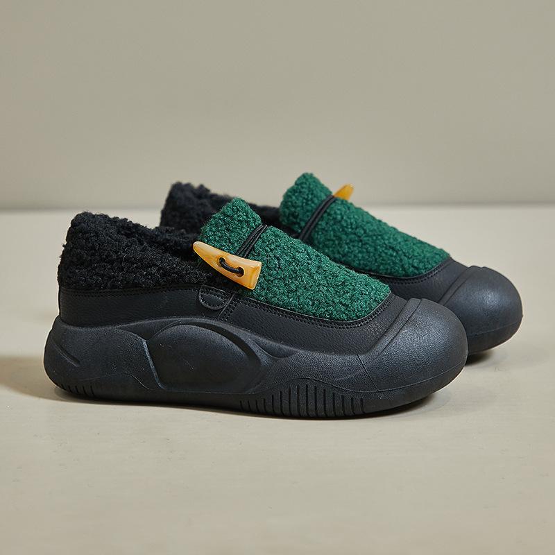 Женская зимняя спортивная обувь Bean Shoes с подкладкой на одну ногу, теплая, удобная, вулканизированная