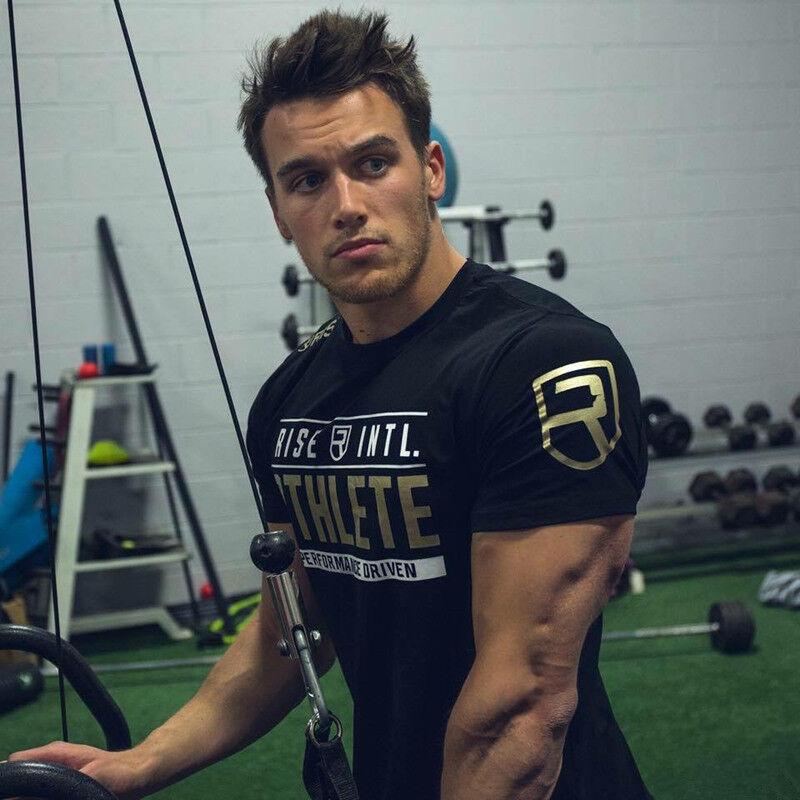 Мужская приталенная футболка для зала Crossfit, фитнеса, бодибилдинга, для мышц, прочная, дышащая