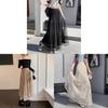 Cotton Blend Mesh Maxi Skirt With Pleats For Summer Casual Women
