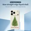 For iPhone 17 Pro Max Case Christmas Tree Pattern Printing Straight Edge TPU Phone Back Cover