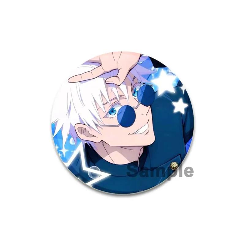 32/44/58mm Cute Anime Style Jujutsu Kaisen Brooch Satoru Gojou Cosplay Comic Button Pins Clothes Backpacks Cartoon Badge Jewelry Accessorie