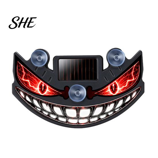 Car Enthusiast Styling Accessories Solar Window Light, Dynamic Blinking Suction Cup LED Lamp, Breathing Light for Cars Wireless Demon Eye Lamp
