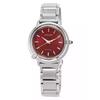 L Eco-Drive Stainless Steel Red Dial EM1090-78X Women's Watch