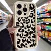 Чехол для телефона с леопардовым принтом для iPhone12 14 15 16 13 11 Pro Max Mini 7 8 Plus SE2 X XR XS 13 16 15 Противоударный Мягкий Чехол