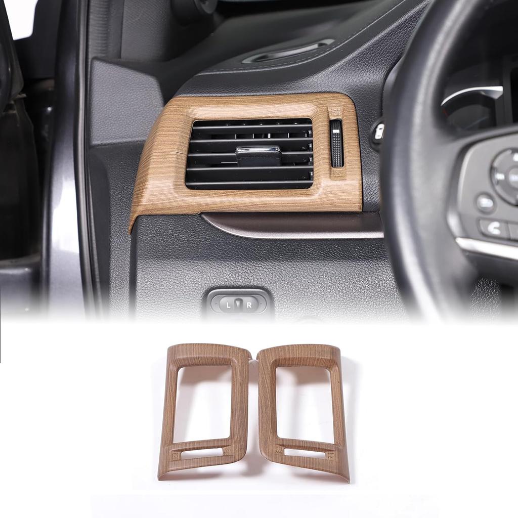 2PCS Side Air Vent Frame Trim for Honda Pilot 2016-2022/ Ridgeline 2017-2024/ Passport 2019-2024, ABS Center Console Side Air Conditioning Outlet