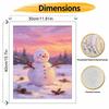 Christmas Snowman Sunset Forest Pine Cone Digital Oil Painting Art Kit Hand Painting Home Decoration Painting