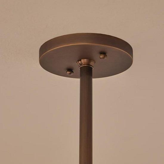 1950s Mid-Century Modern Brass Chandelier | Mid Century Wooden Ball 3 Arms Italian Modern Ceiling Pendant | Stilnovo Brass Ceiling Fixture