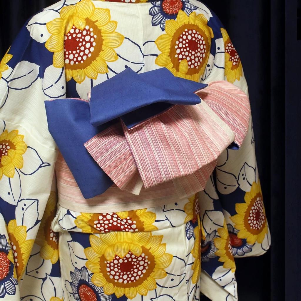 Оби полуширины с градиентом Юката Оби Двусторонний Хакама Оби [Совоак] Женский (виноград)