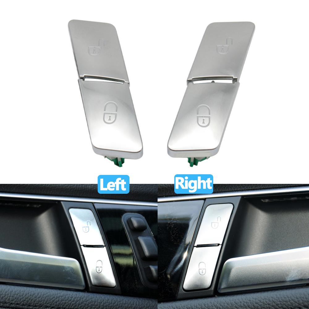 Интерьер автомобиля, хромированный, серебристый дверной замок, кнопка разблокировки открытия переключателя для Benz C GLK E GLE Class C204 GLK204 W204 W212 W207