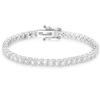 Moissanite Tennis Bracelet 925 Silver Bracelet Sterling Silver Hypoallergenic Artificial Diamond White Gold Plated Sparkling Luxury Jewelry Women