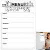 Magnetic Weekly Meal Planner for Refrigerator, 8x12'' Dry Erase Menu Board, Stain Resistant Whiteboard, Strong Magnetic Backing, Ideal for Families,