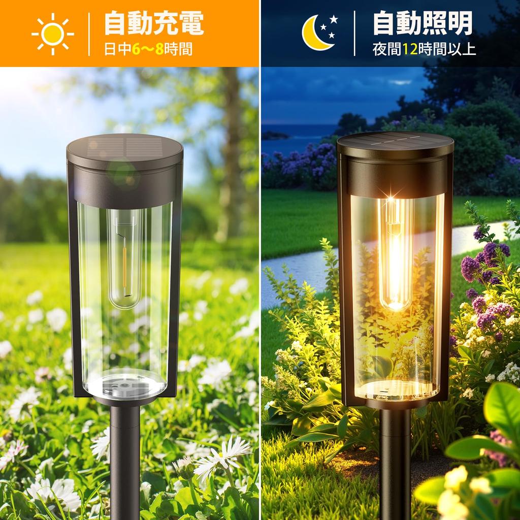 LETMY Outdoor Solar Garden New Clear Set of Large IP65 High Recessed Automatic Suitable for Outdoor Use on Parking Flower and Larger Solar Rain