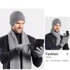 Hat Gloves Scarf Suit Men Winter Warm Knitted Hat Outdoor Riding Ear Protection Wool Hat Women Sleeve Cap Skullies Beanies