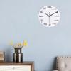 Math Wall Clock Silent Non-Ticking Quartz Movement with Hanging Hook Wooden Clock for Classroom Home Decoration