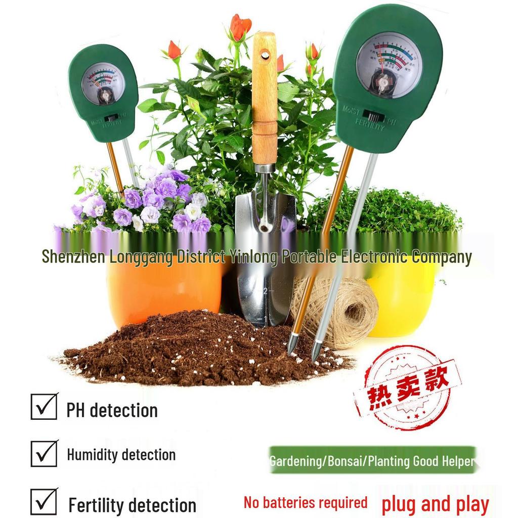 Двойной трех-игольный тестер плодородия почвы и pH-метр