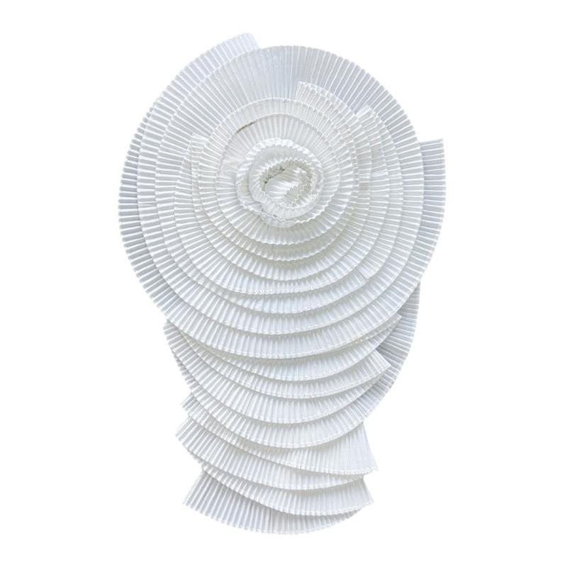 Модная плиссированная большая булавка-цветок на лацкан, преувеличенная сложенная брошь-цветок для платья и рубашки, женская нагрудная булавка, украшение