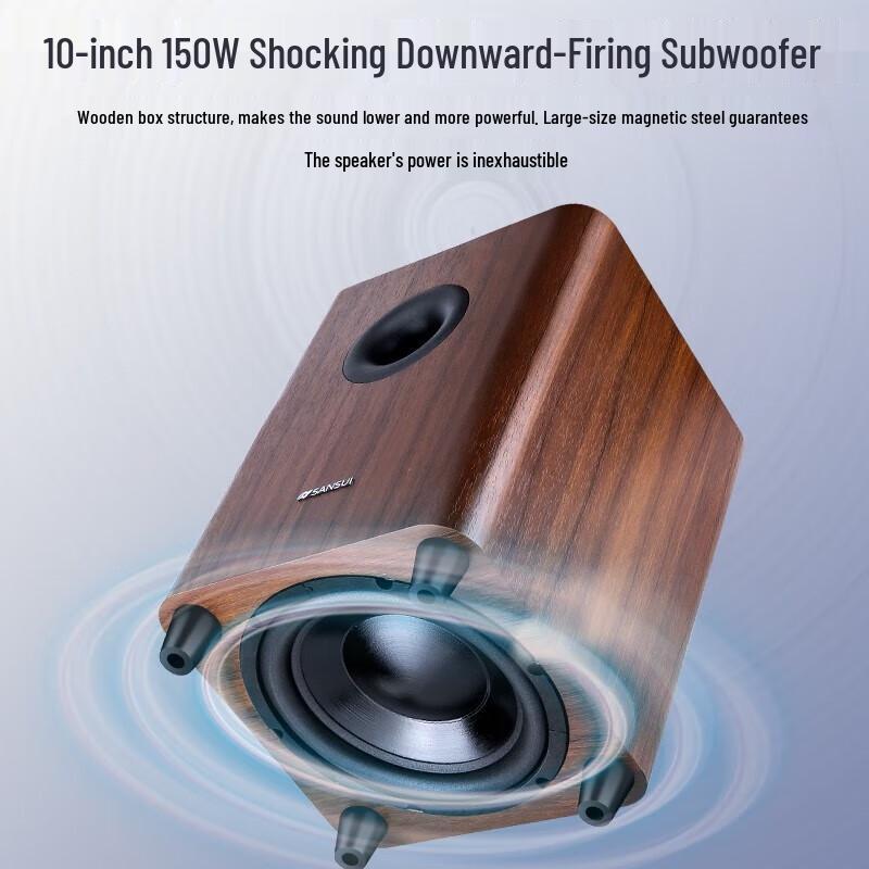 Sansui DV-92W Home Theater Soundbar KTV Audio System with Subwoofer & Mic