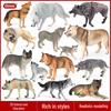 Cross-border Children's Solid Yellow Wolf & Gray Wolf Pup Ornamental Toys