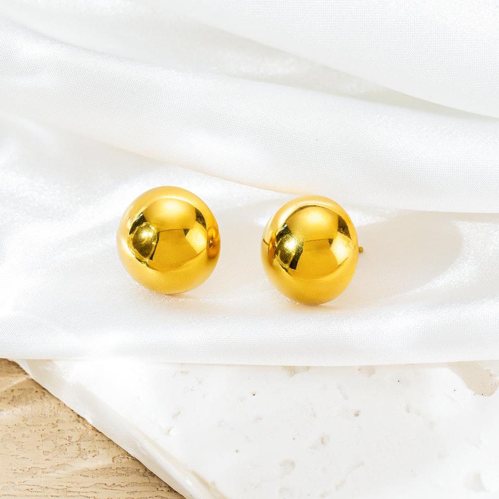 Комплект женских украшений из нержавеющей стали: Не тускнеющее ожерелье, серьги и кольцо - Модные аксессуары