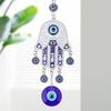 Blue Evil Eye Wall Hanging Hamsa Fatima Wind Chimes Lucky Amulet Blessing Protection Meditation Yoga Healing Pendant Home Decor