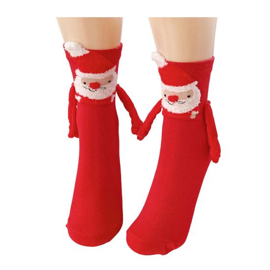Магнитные носки "Держащиеся за руки" Оригинальные Смешные Рождественские носки "Держащиеся за руки" Рождественский чулок Наполнитель Подарки-приколы для женщин мужчин