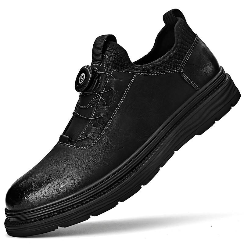 Модные уличные нескользящие повседневные мужские кожаные туфли удобные кроссовки высококачественные оксфордские туфли дышащая обувь для ходьбы кроссовки для ходьбы