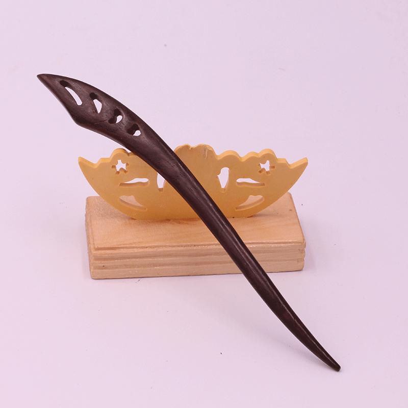 Hair Clasp Ladies Gift Wooden Vintage Ebony Accessories Guajacwood Hairpin
