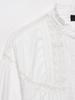 Spring 2026 Lace Trim Ruffle Shirt - European & American Style