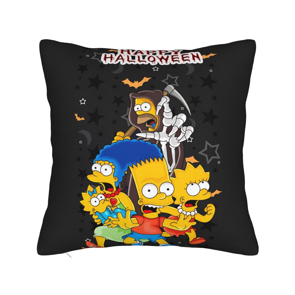 Pillow Cover Funny SSimpsons Green Polka Dot Family Cute Funny Pillow Case For Sofa Couch Bed Living Room Pillowcases