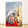 Картина на холсте, декоративный домашний декор Quadro, космические герои, Юрий Гагарин, постеры и принты, настенные панно для гостиной, винтажные