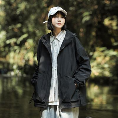 Весна и осень, новый корейский стиль, однотонная куртка с капюшоном и длинными рукавами, модная пара, интернет-знаменитость, стильная и универсальная куртка в том же стиле