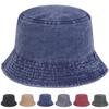 Unisex Solid Color Personality Panama Washed Fisherman Hat Outdoor Travel Hat Sunscreen Hats for Men Women Bucket Hat