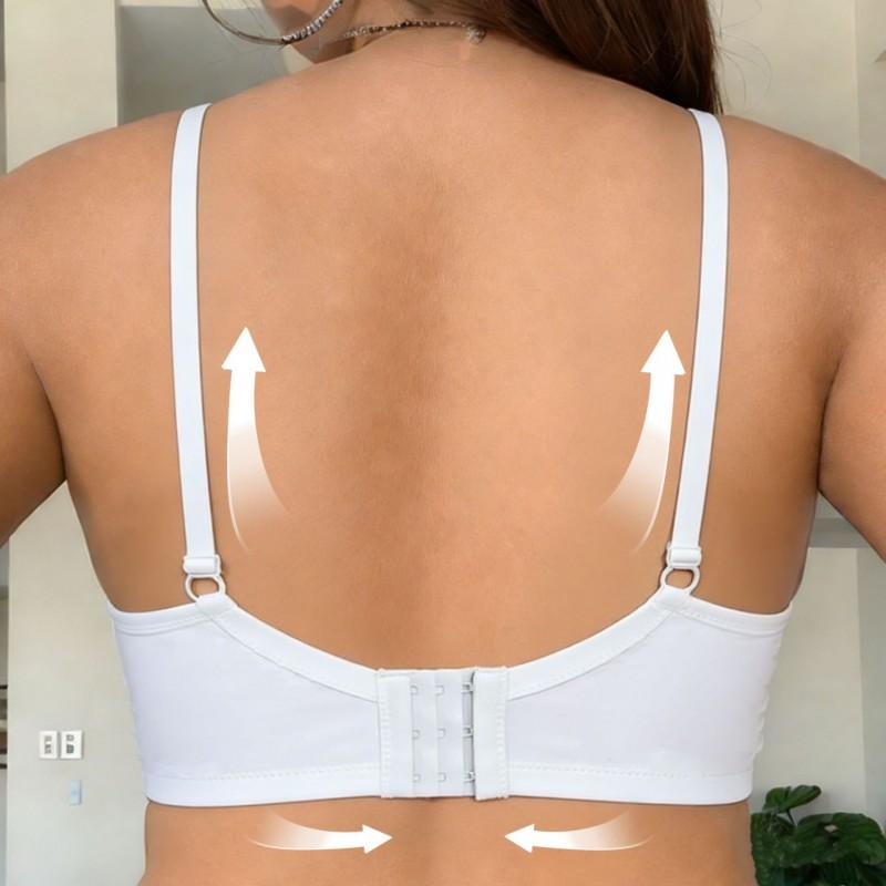 Womens Plus Size Underwire Bra Lace Push Up Breathable Comfortable Everyday