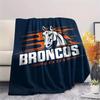 Denver Broncos Print Flannel Blanket, High quality Comfortable for All Seasons, Home Decor, Warmth and Comfort, Perfect for Christmas Gifts